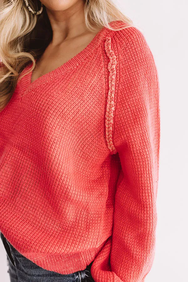 Call Knit A Day Sweater In Neon Pink