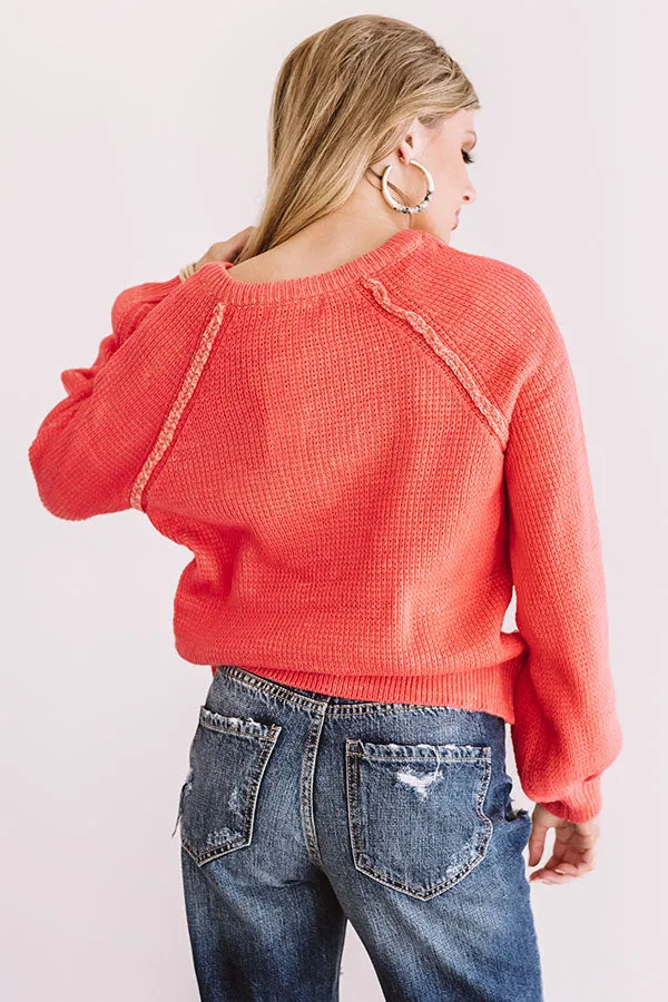 Call Knit A Day Sweater In Neon Pink