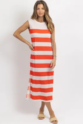 CATAMARAN STRIPED MIDI DRESS