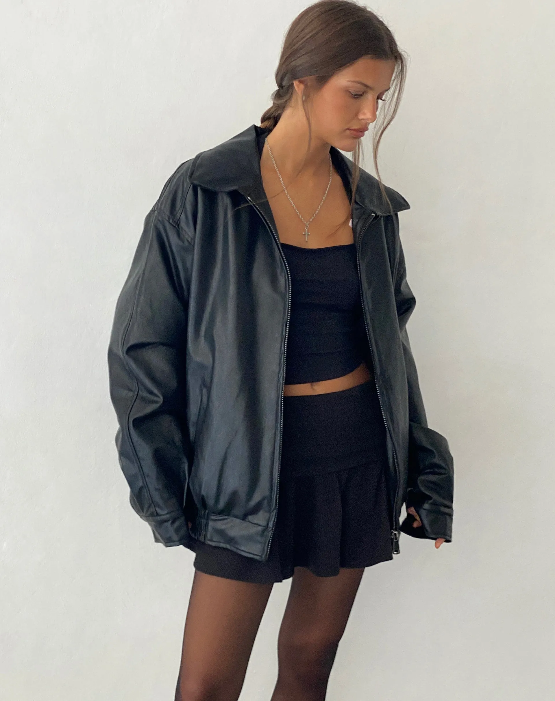 Cavita Jacket in Pu Black