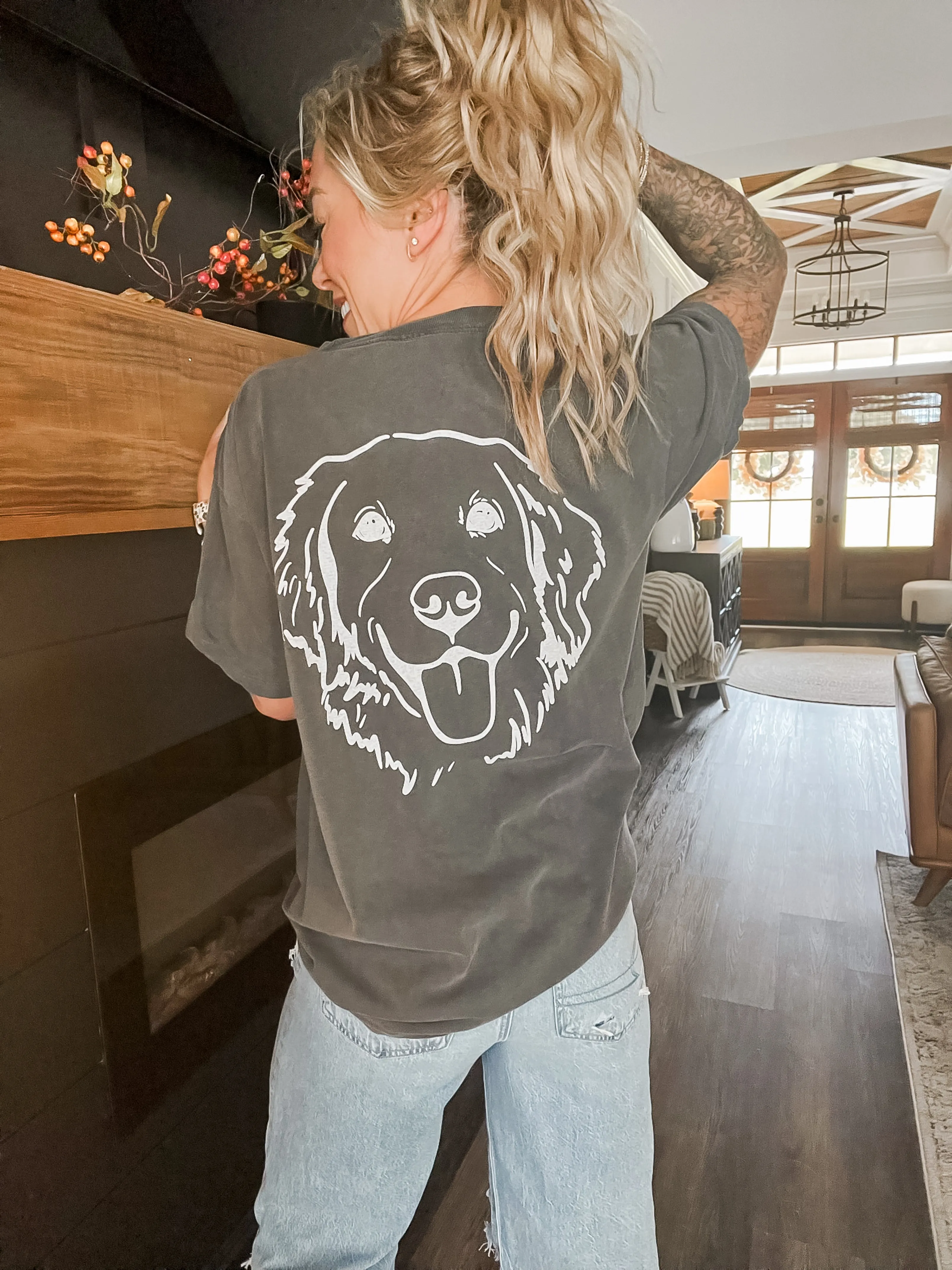 Charcoal The Dog Mom Club Tee