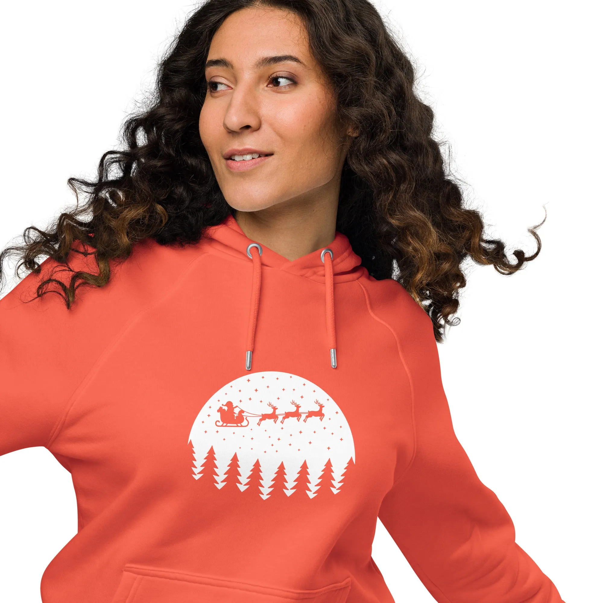 Christmas Eve Graphic Women Eco Raglan Hoodie