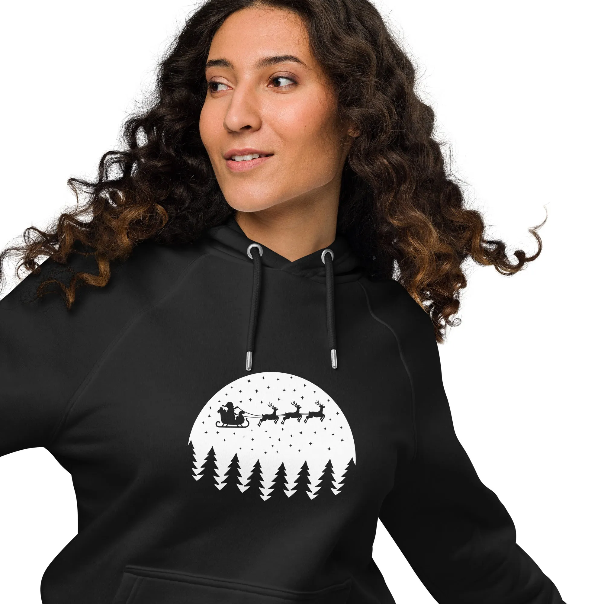 Christmas Eve Graphic Women Eco Raglan Hoodie