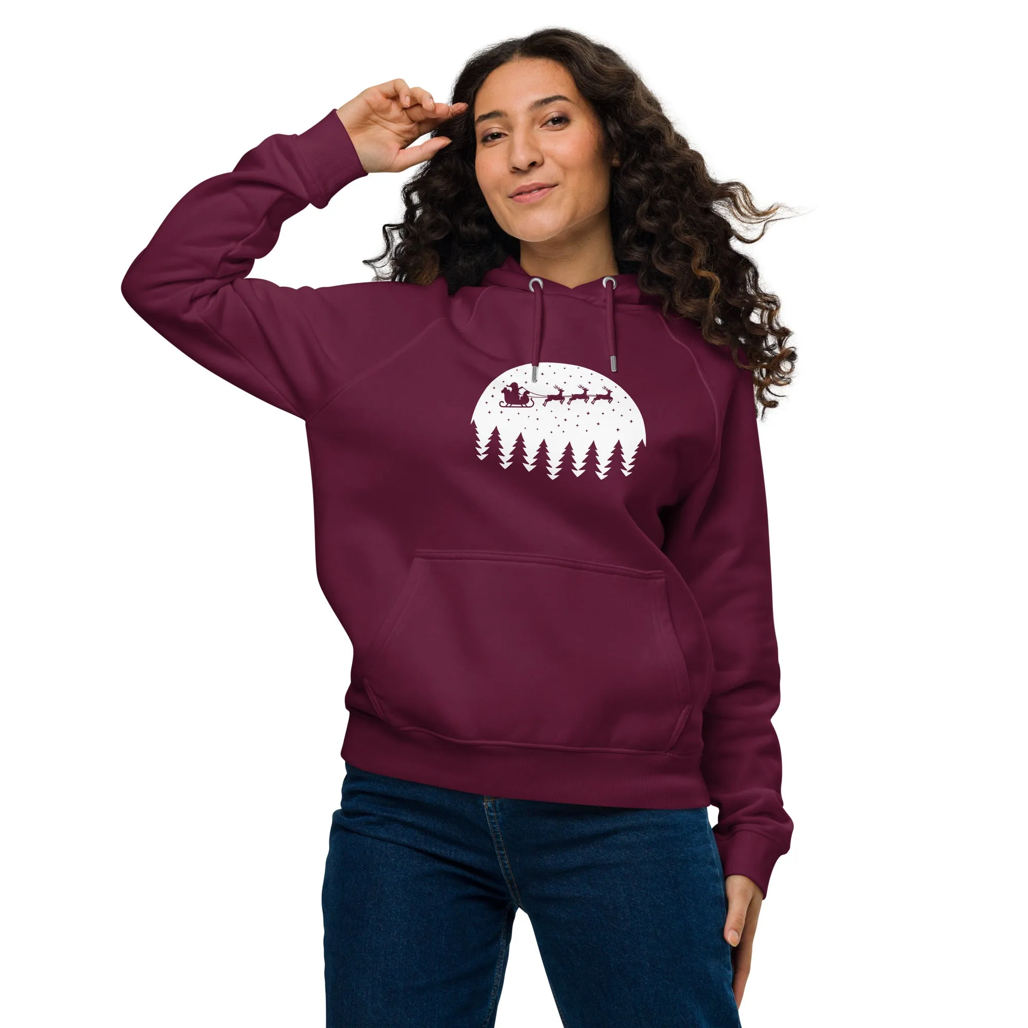 Christmas Eve Graphic Women Eco Raglan Hoodie