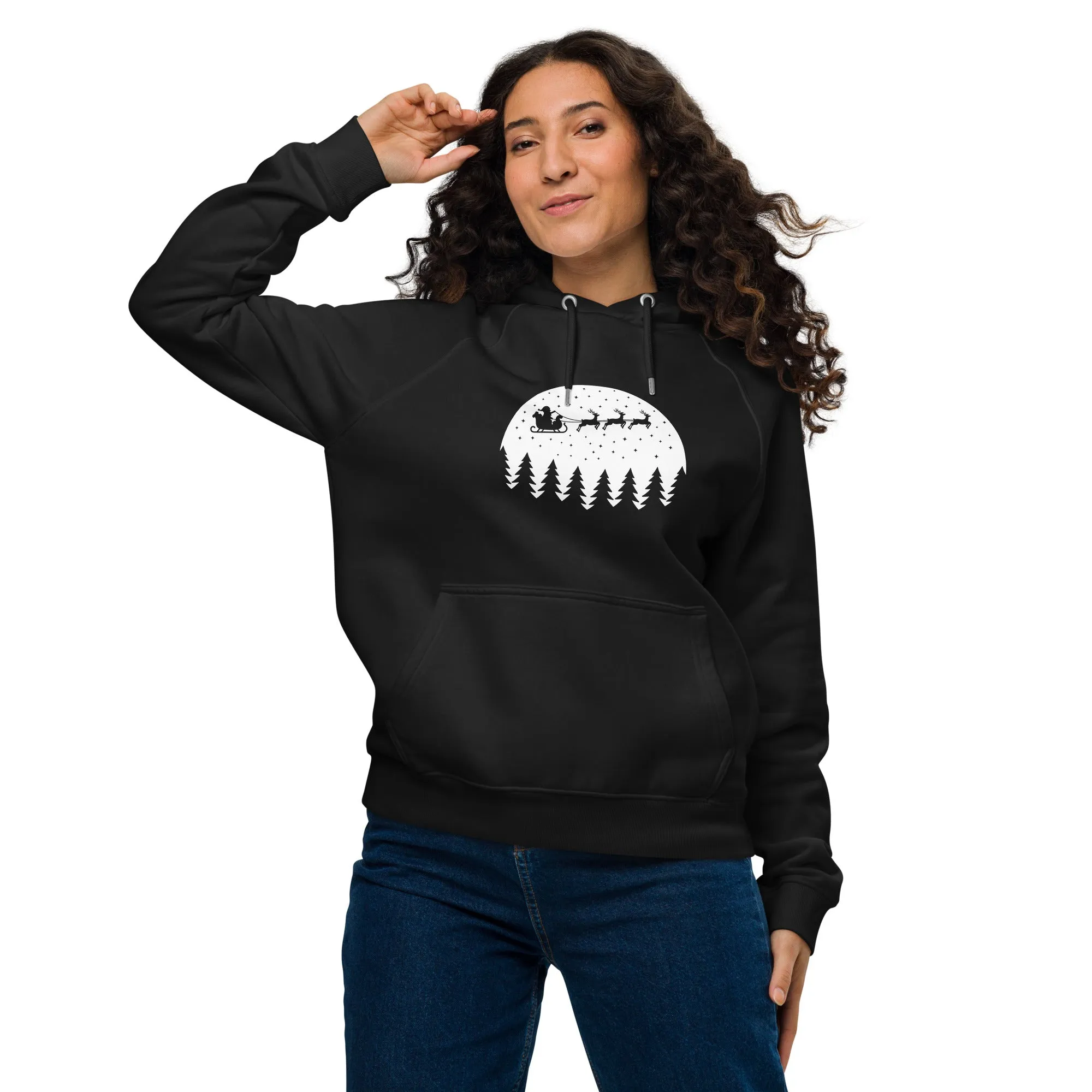 Christmas Eve Graphic Women Eco Raglan Hoodie