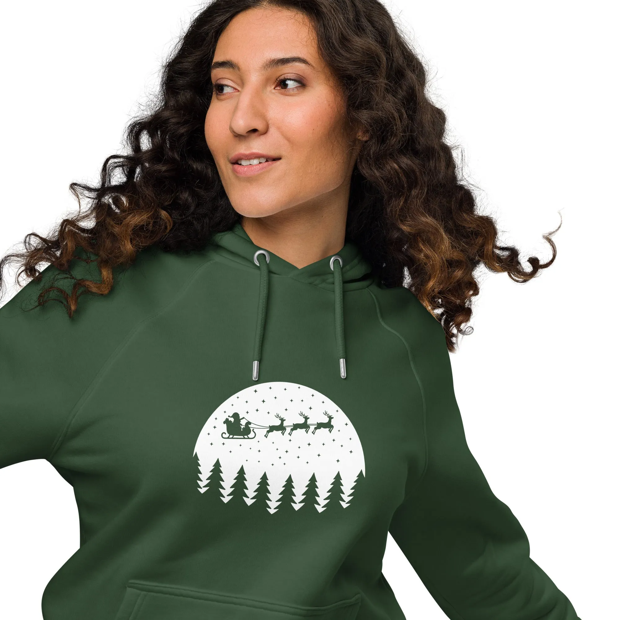 Christmas Eve Graphic Women Eco Raglan Hoodie