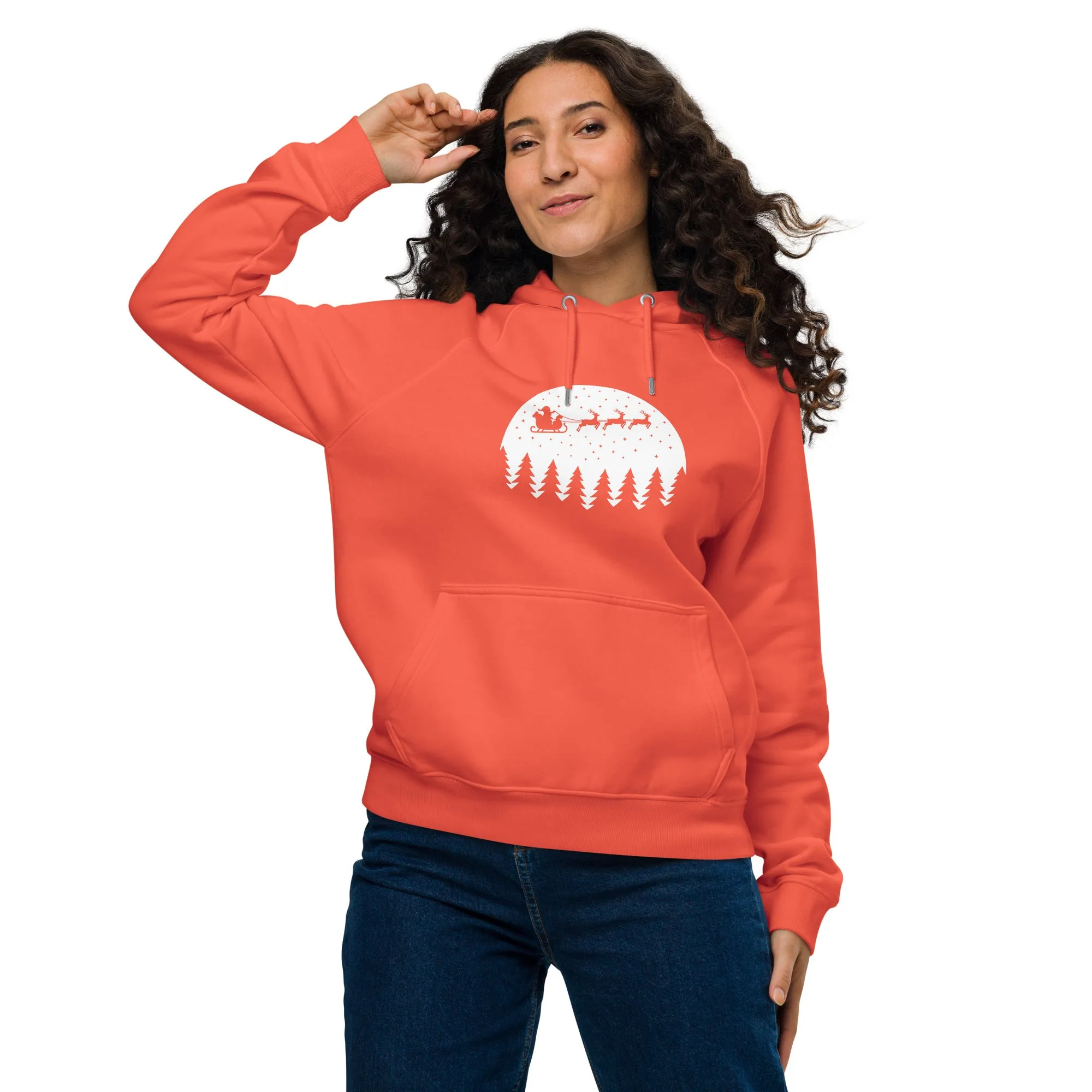 Christmas Eve Graphic Women Eco Raglan Hoodie