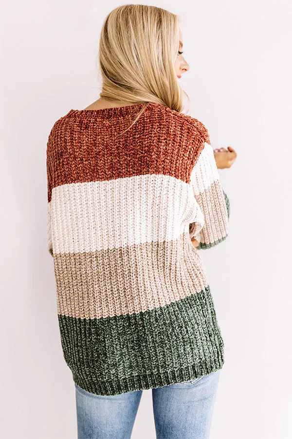 Cider And Cozy Chenille Sweater In Olive