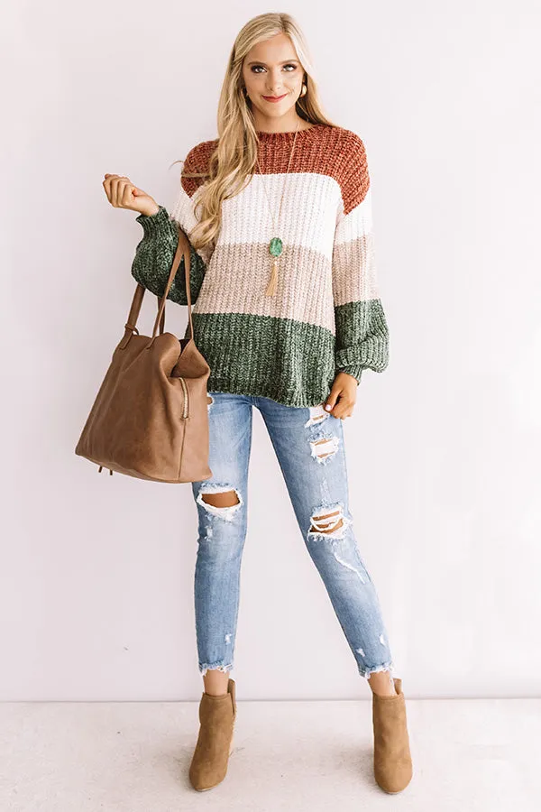 Cider And Cozy Chenille Sweater In Olive