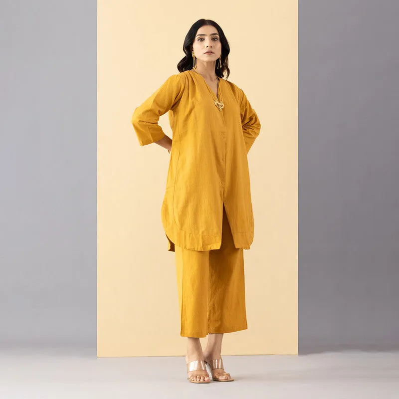 Cotton Co-Ord Set For Women | Yellow