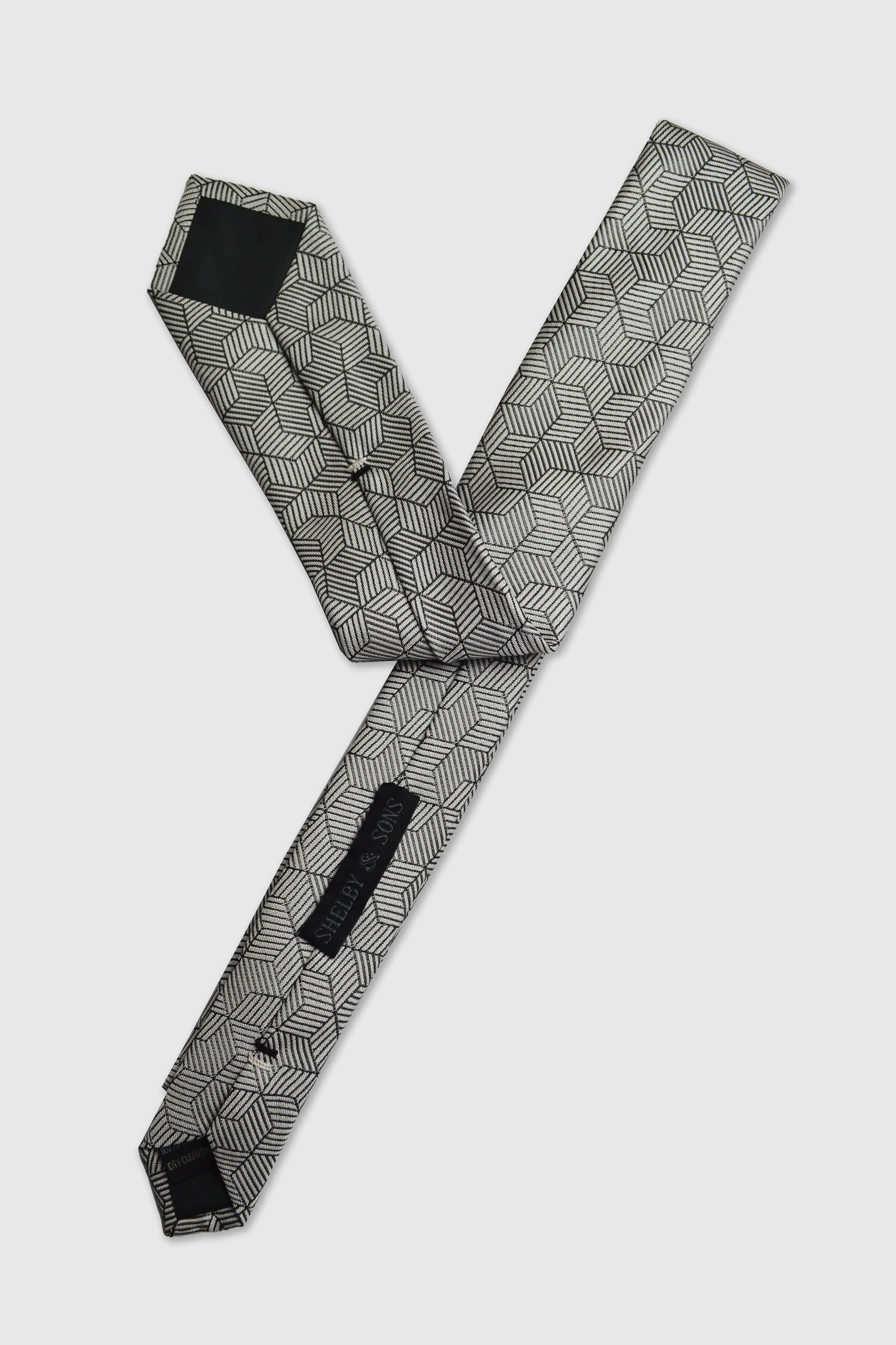 Cramond Silver Geometric Tie