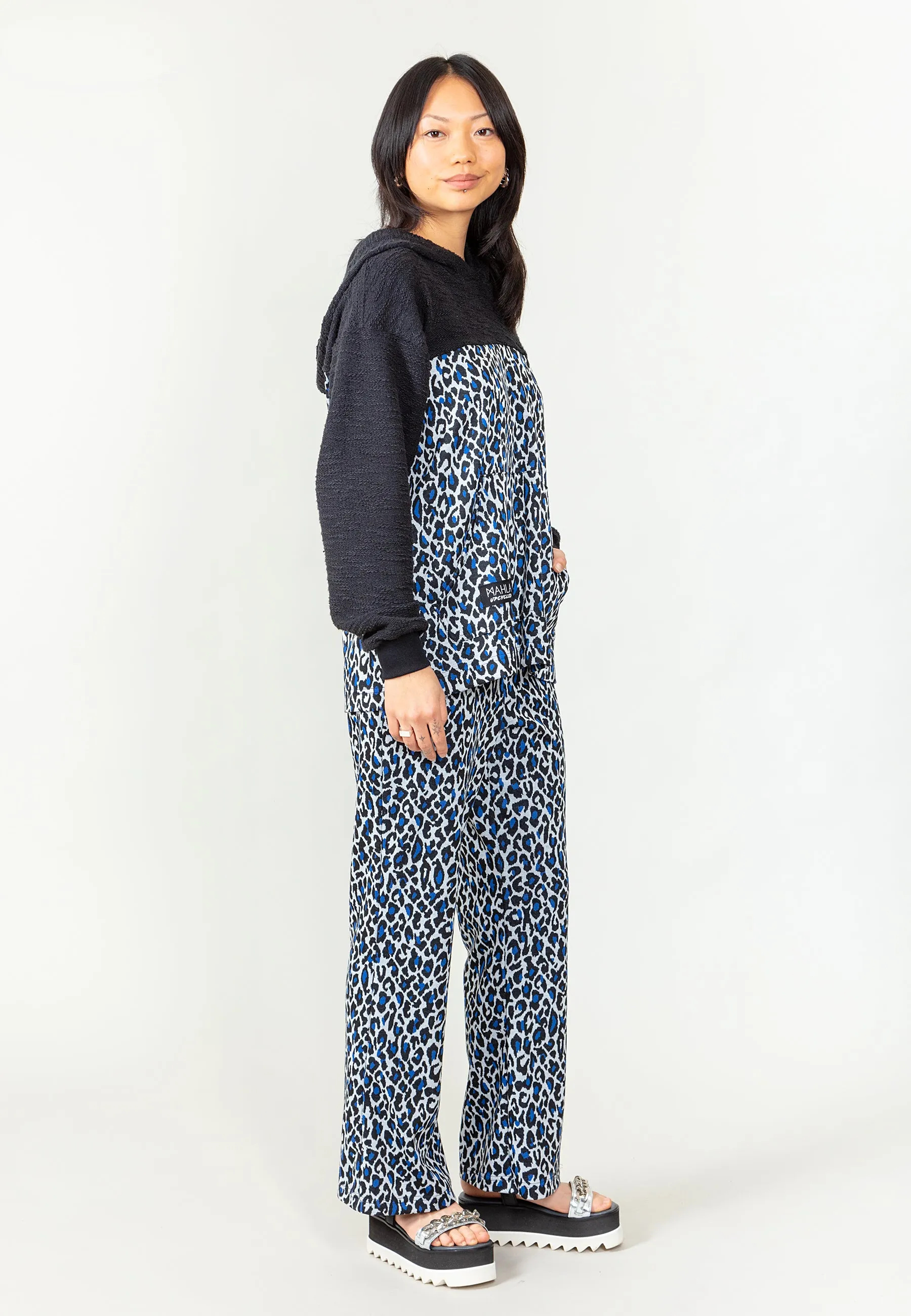 Daria Hoodie Blue Leopard