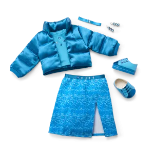 December Blue Beauty Topaz Outfit for 18-inch Dolls