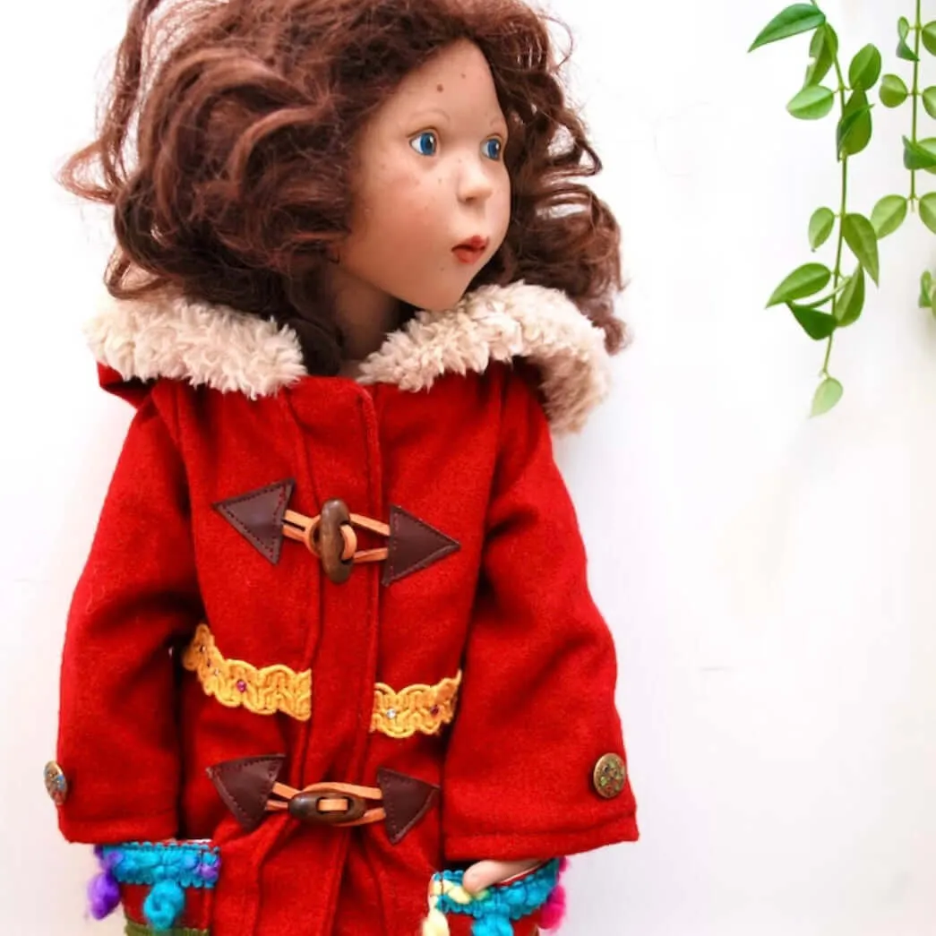 Doll Coat sewing pattern 18” doll duffle coat instant DIGITAL Download