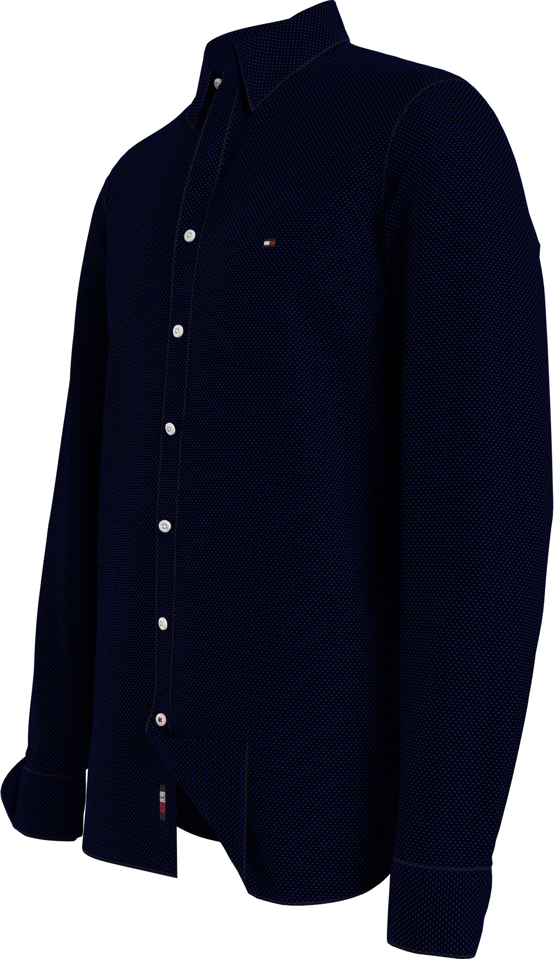 Dot Print Casual Shirt - Navy/White | Black/Blue