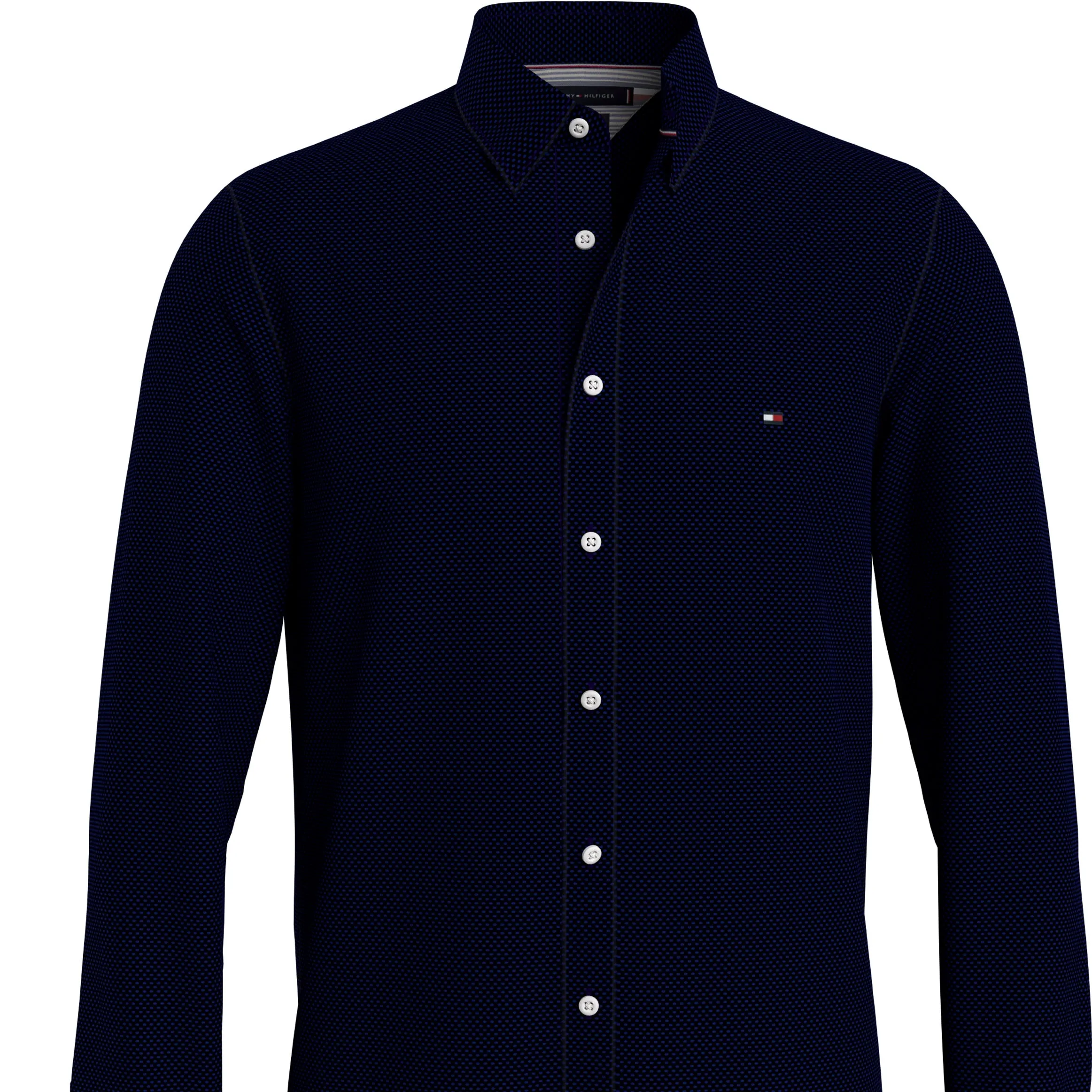 Dot Print Casual Shirt - Navy/White | Black/Blue