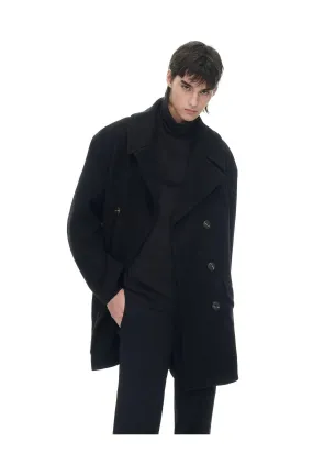 Double-Breasted Lapel Overcoat