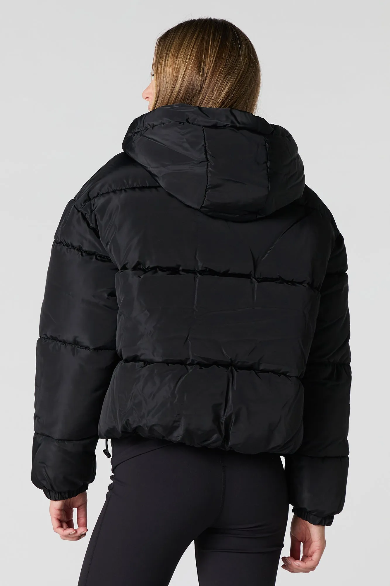 Drawstring Hood Puffer Jacket