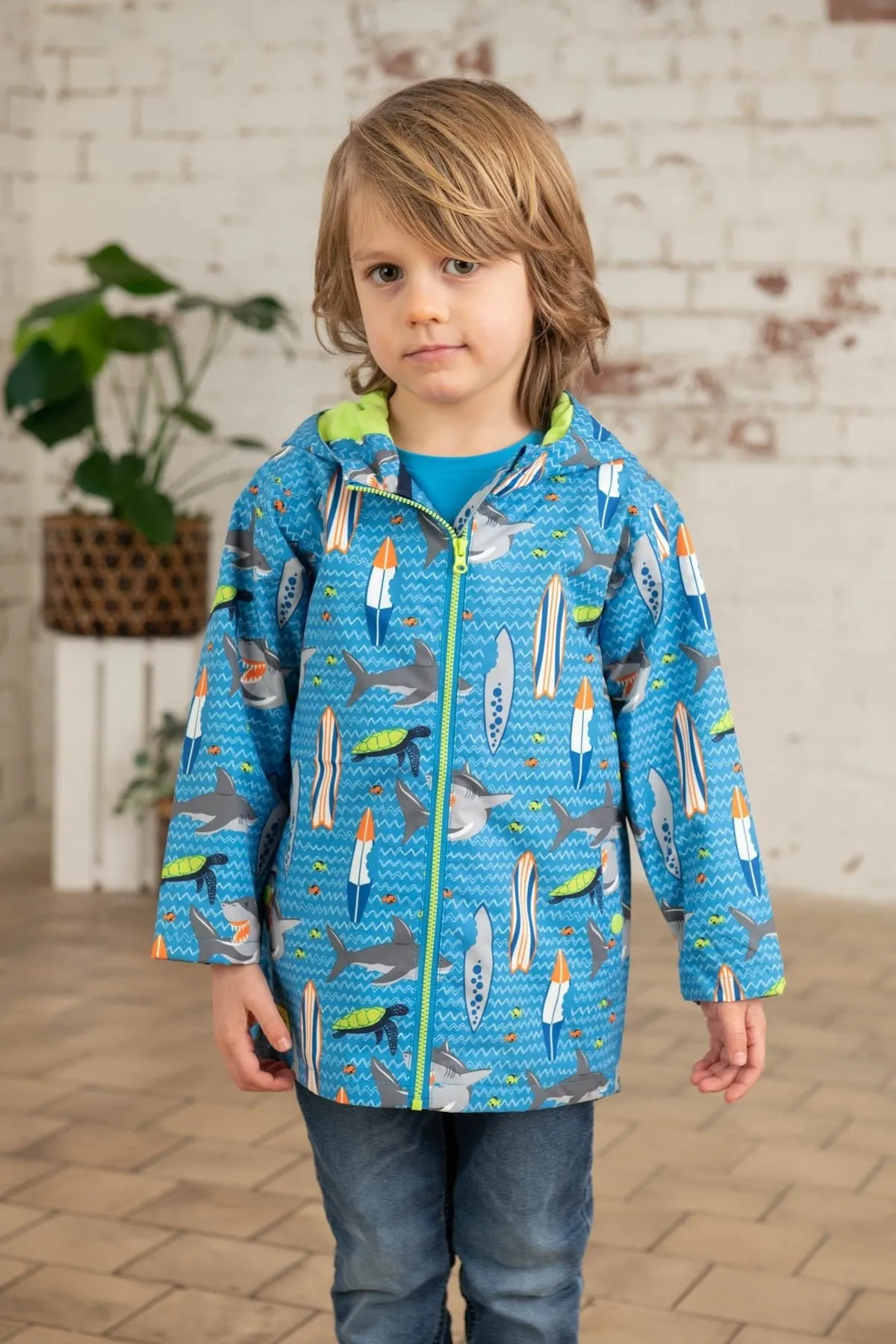 Ethan Jacket - Shark Surf Print