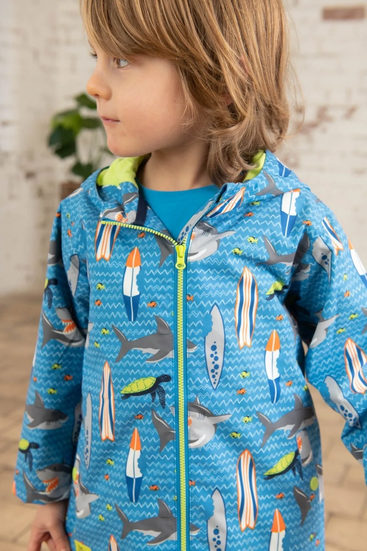 Ethan Jacket - Shark Surf Print