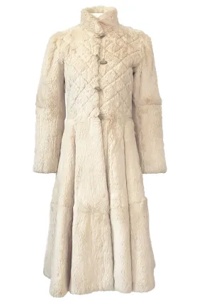 Extraordinary 1970s Emanuel Ungaro Sheared Fur Soft Taupe Cream Coat