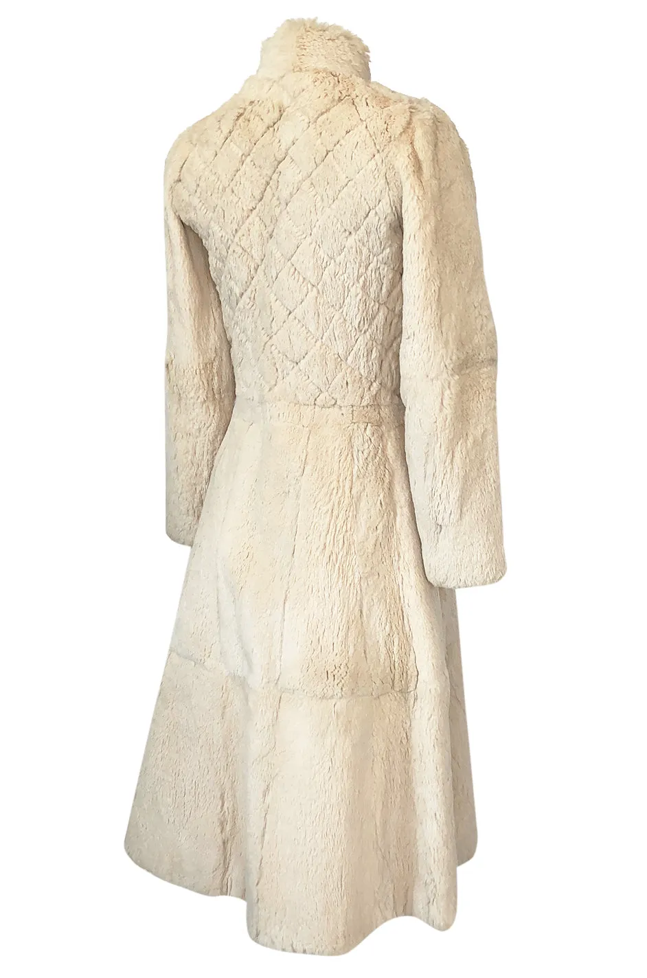 Extraordinary 1970s Emanuel Ungaro Sheared Fur Soft Taupe Cream Coat