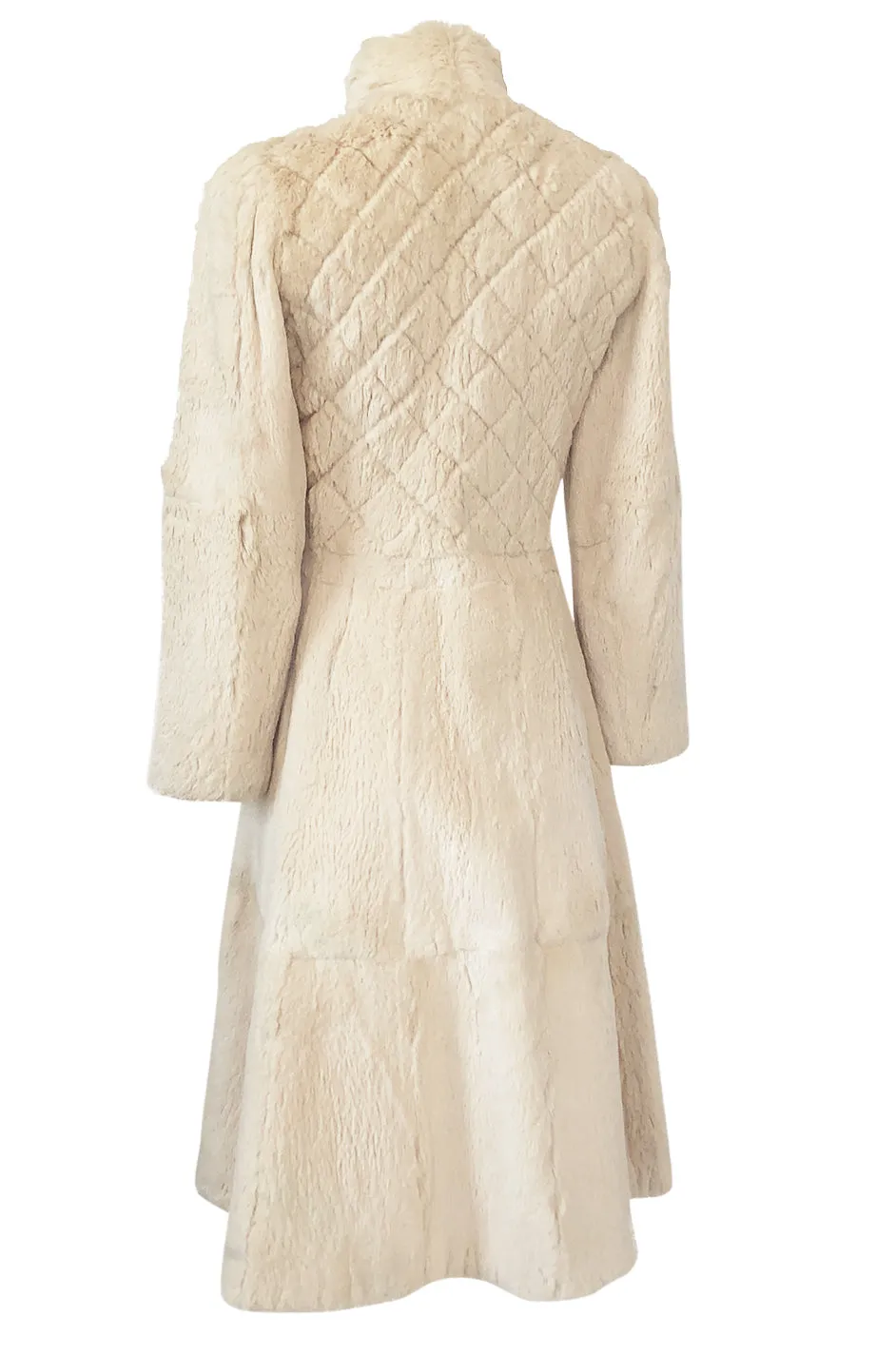 Extraordinary 1970s Emanuel Ungaro Sheared Fur Soft Taupe Cream Coat