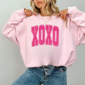 Faux Glitter XOXO Sweatshirt