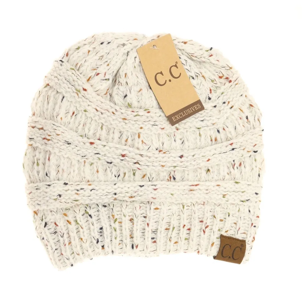 Flecked Ivory CC Beanies Hat