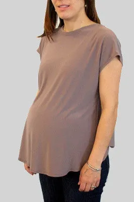 Flip Crossover Nursing Top - Beige *Blowout Sale