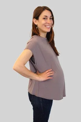 Flip Crossover Nursing Top - Beige *Blowout Sale