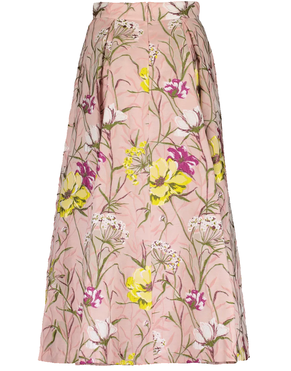 Floral Brocade Skirt