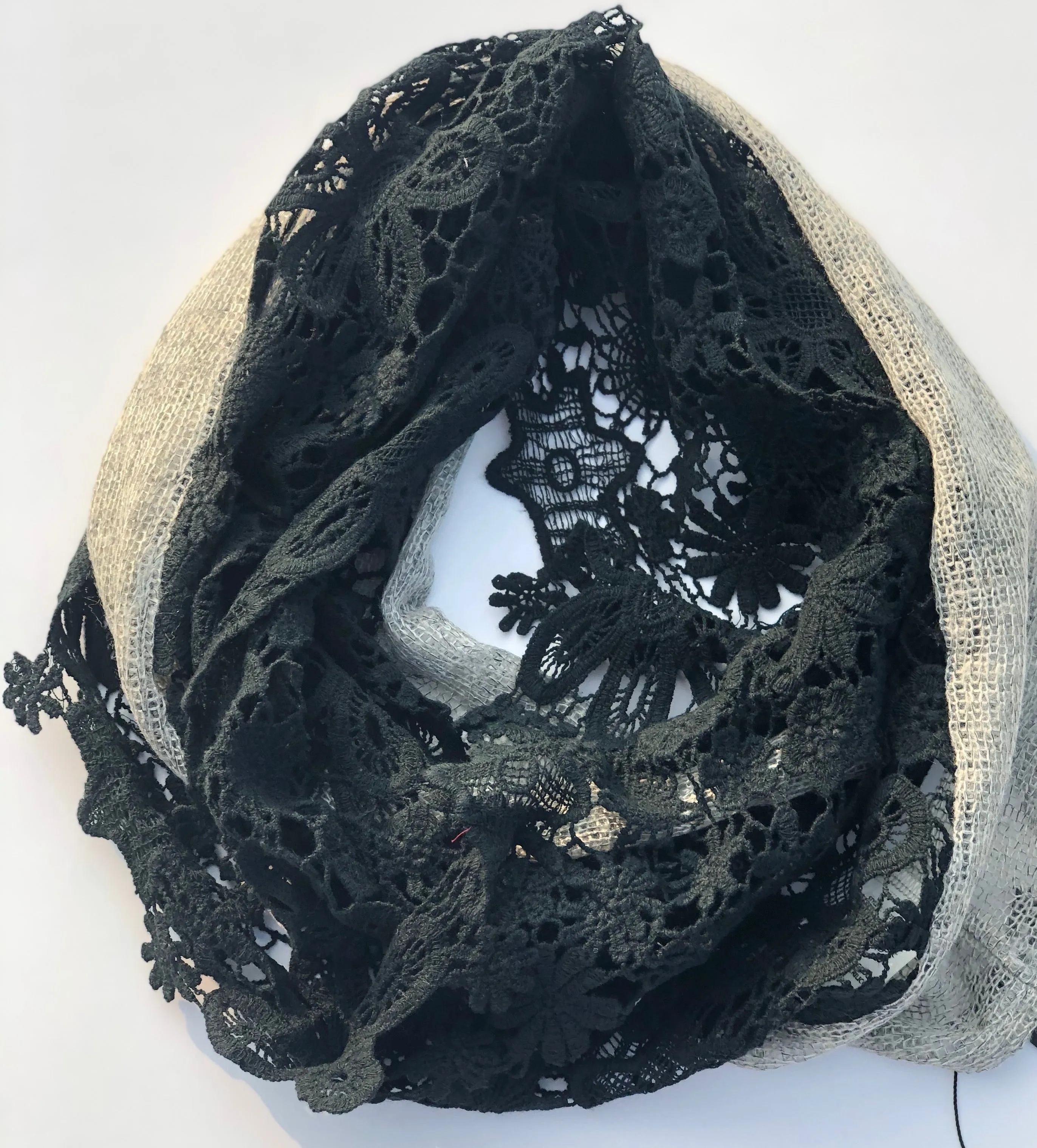 Floral Lace Infinity Scarf