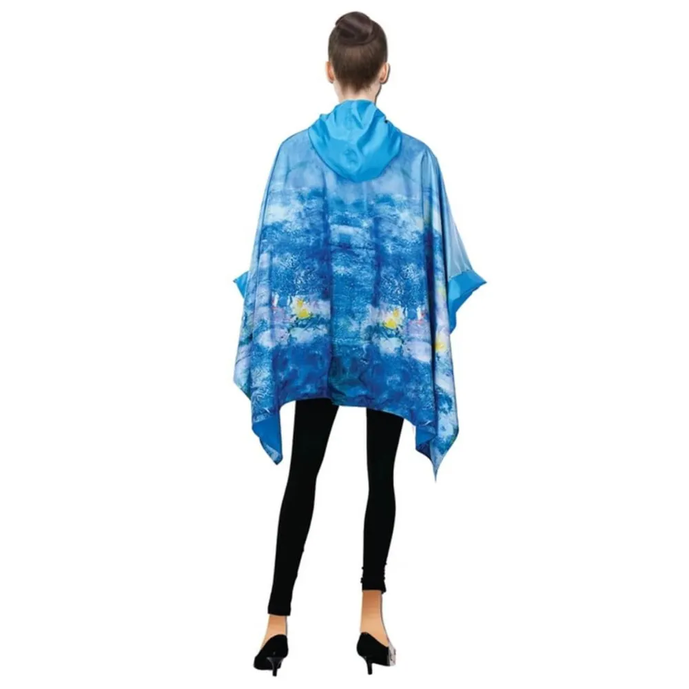 Galleria Enterprises Monet Waterlilies Reversible Rain Cape (Women's)