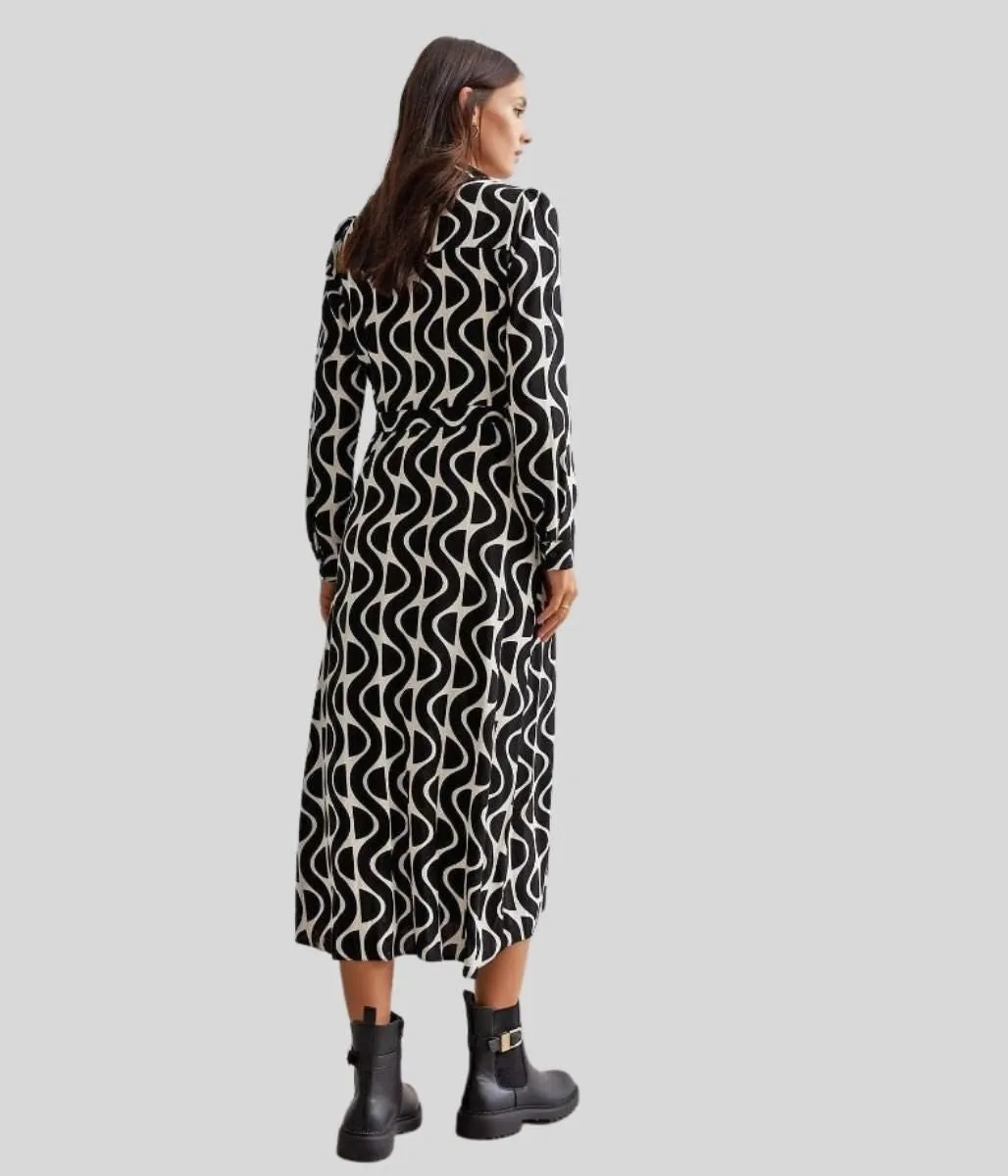 Geometric Midaxi Shirt Dress