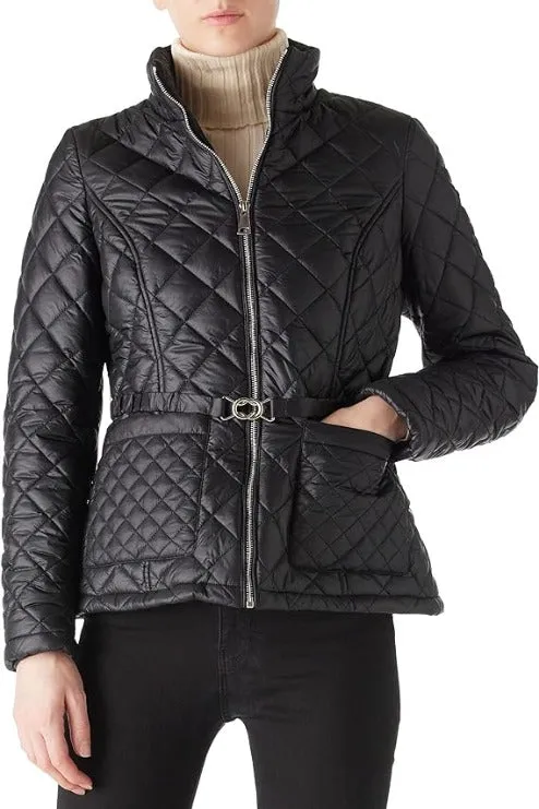 Giolshon Women Quilted Lightweight Coat Puffer Jacket with Belt