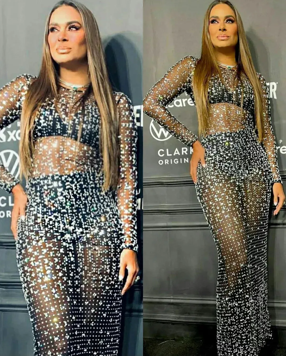 Glitter Diamond Sheath See-through  Maxi Dress – For Red Carpet Looks 👗