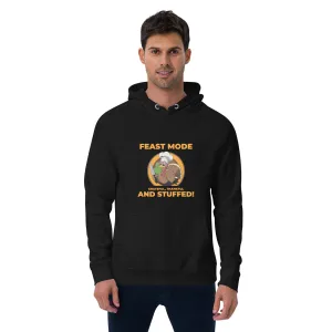 Grateful Thankful And Stuffed Graphic Men Eco Raglan Hoodie