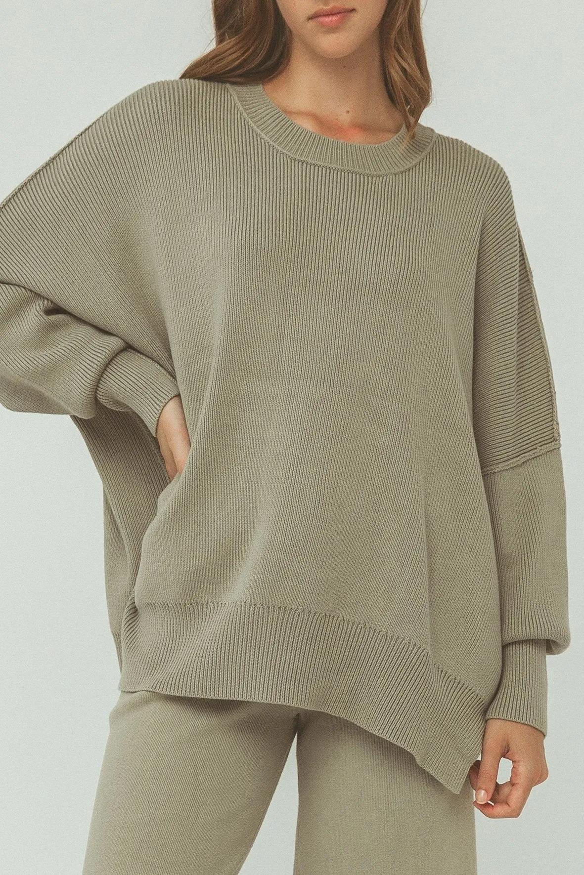 Harper Organic Knit Sweater - Sage