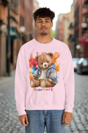 Heavy Blend Crewneck Bearbury Sweatshirt Streetwear Fashion for Men and Women