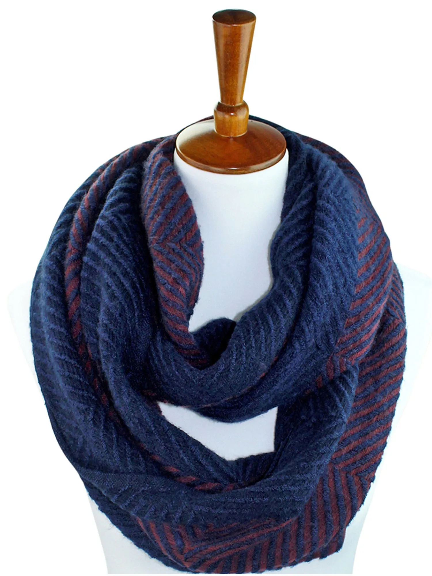 Herringbone Twill Winter Infinity Scarf