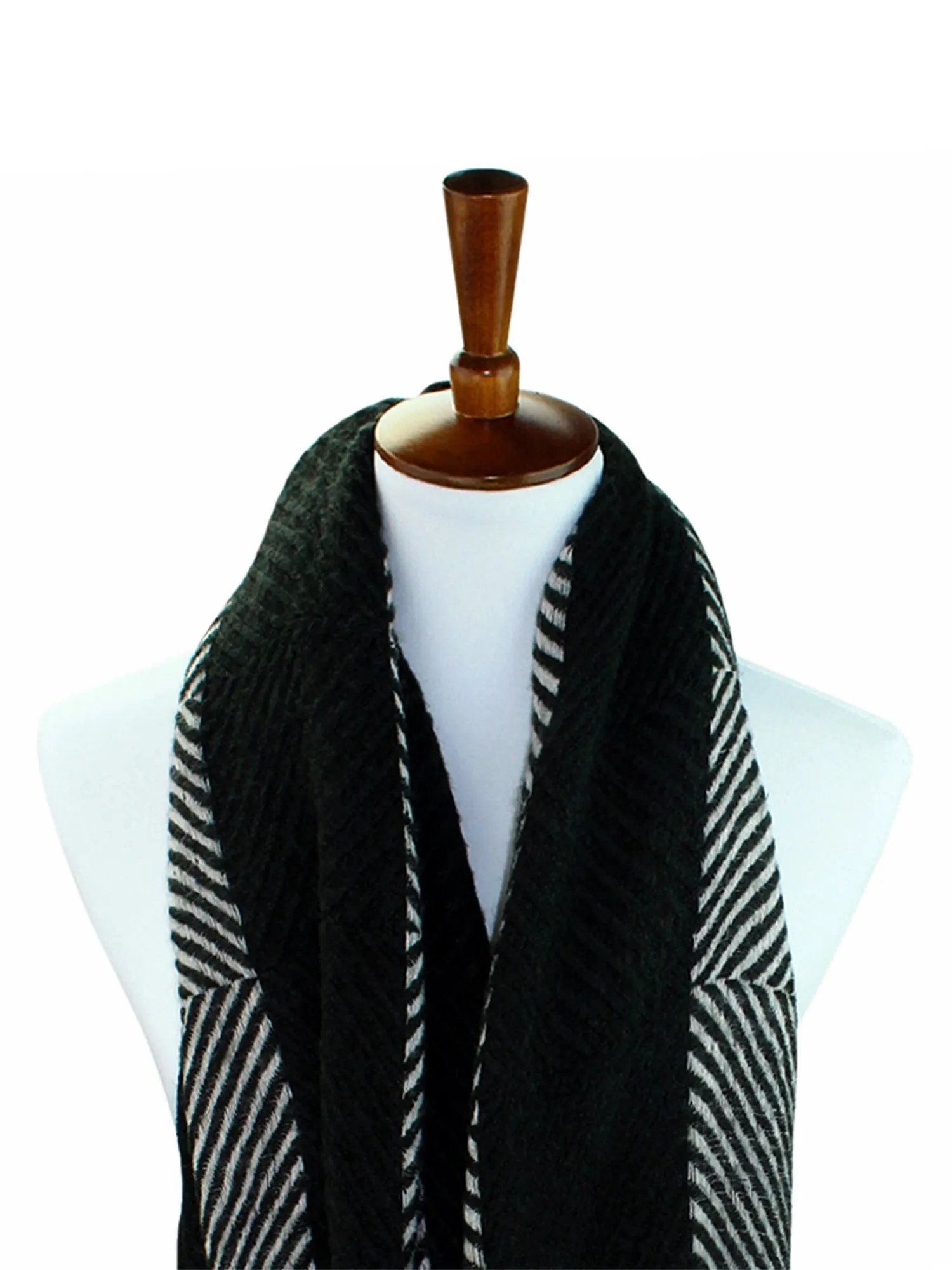 Herringbone Twill Winter Infinity Scarf