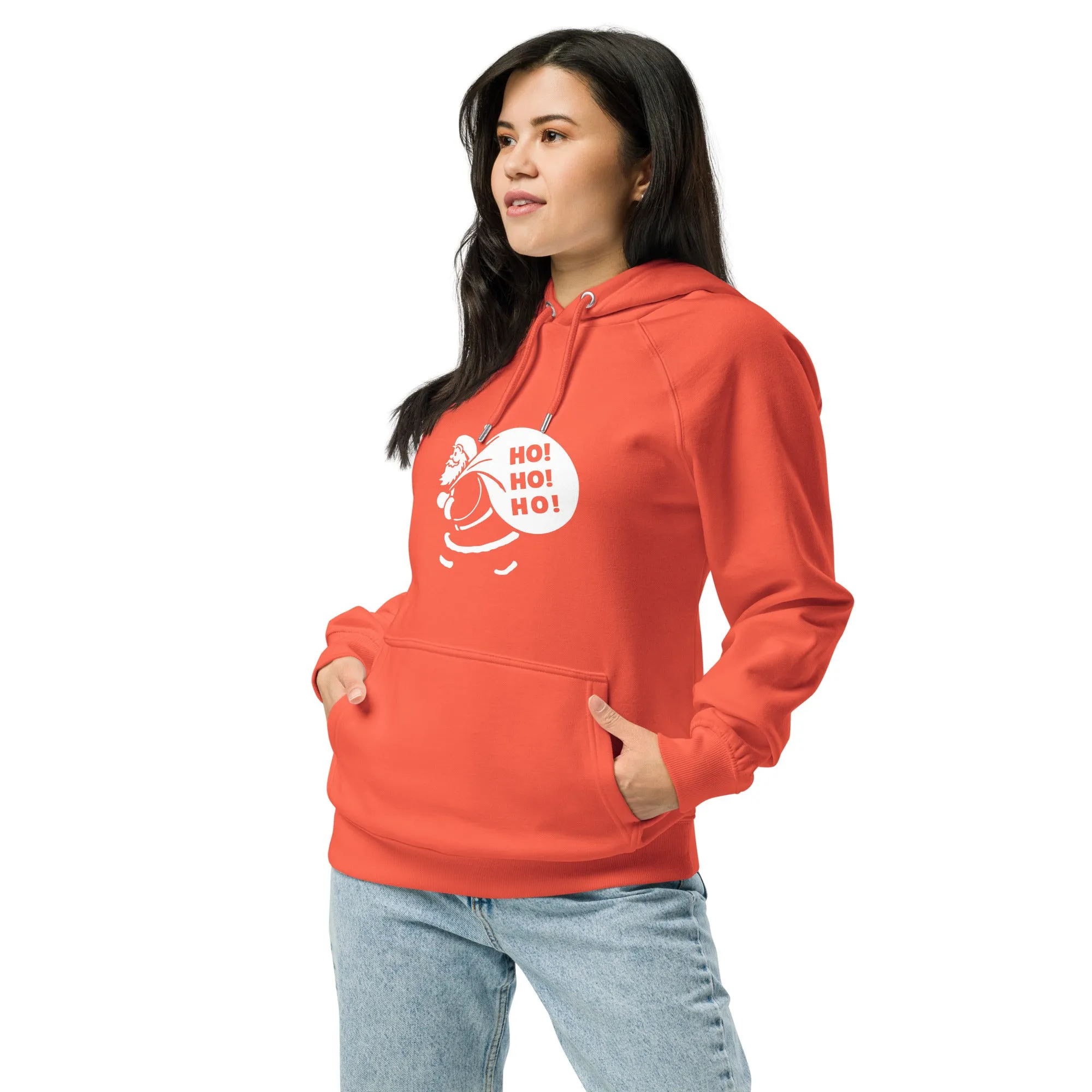 Ho Ho Ho! It's Santa! Graphics Women Eco Raglan Hoodie