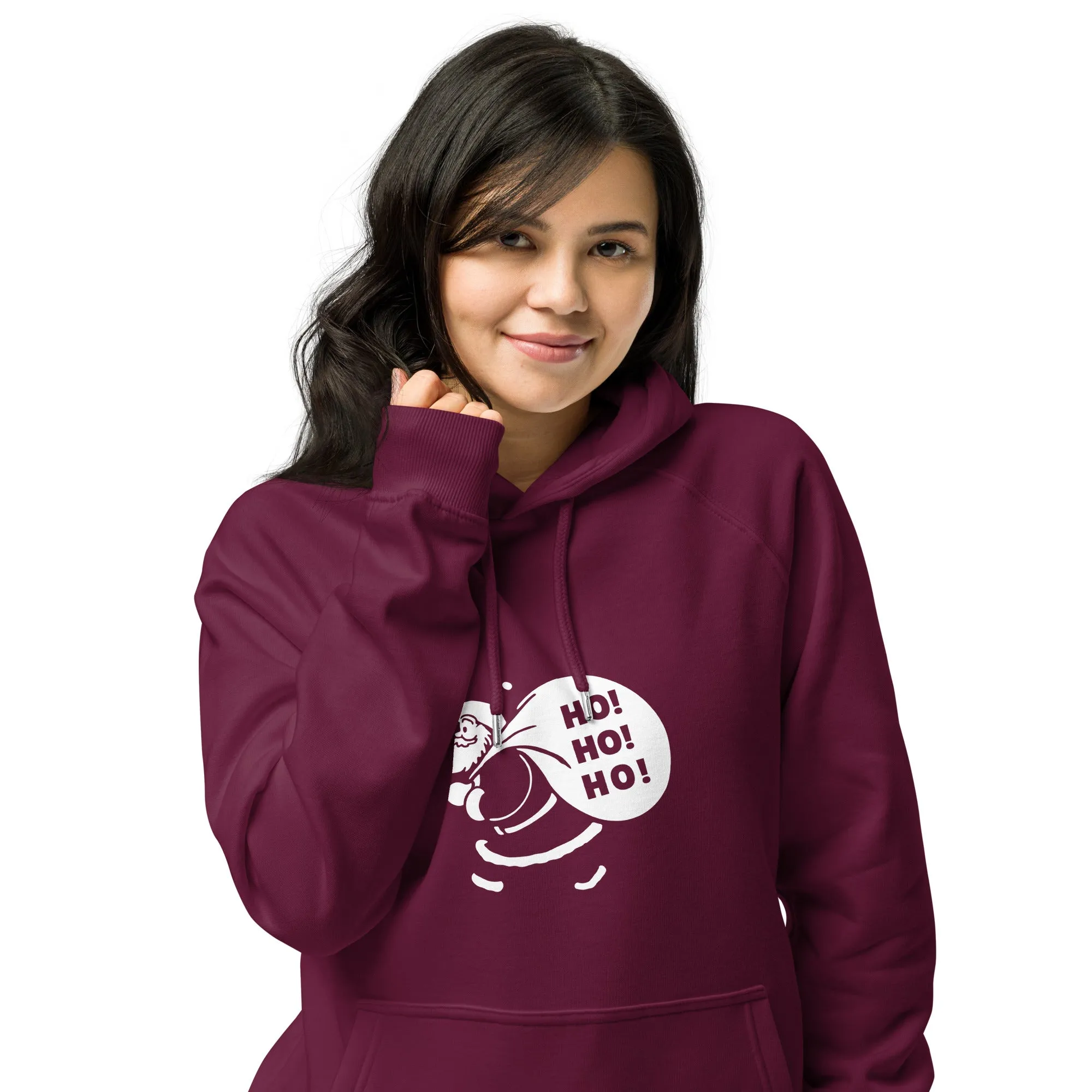 Ho Ho Ho! It's Santa! Graphics Women Eco Raglan Hoodie