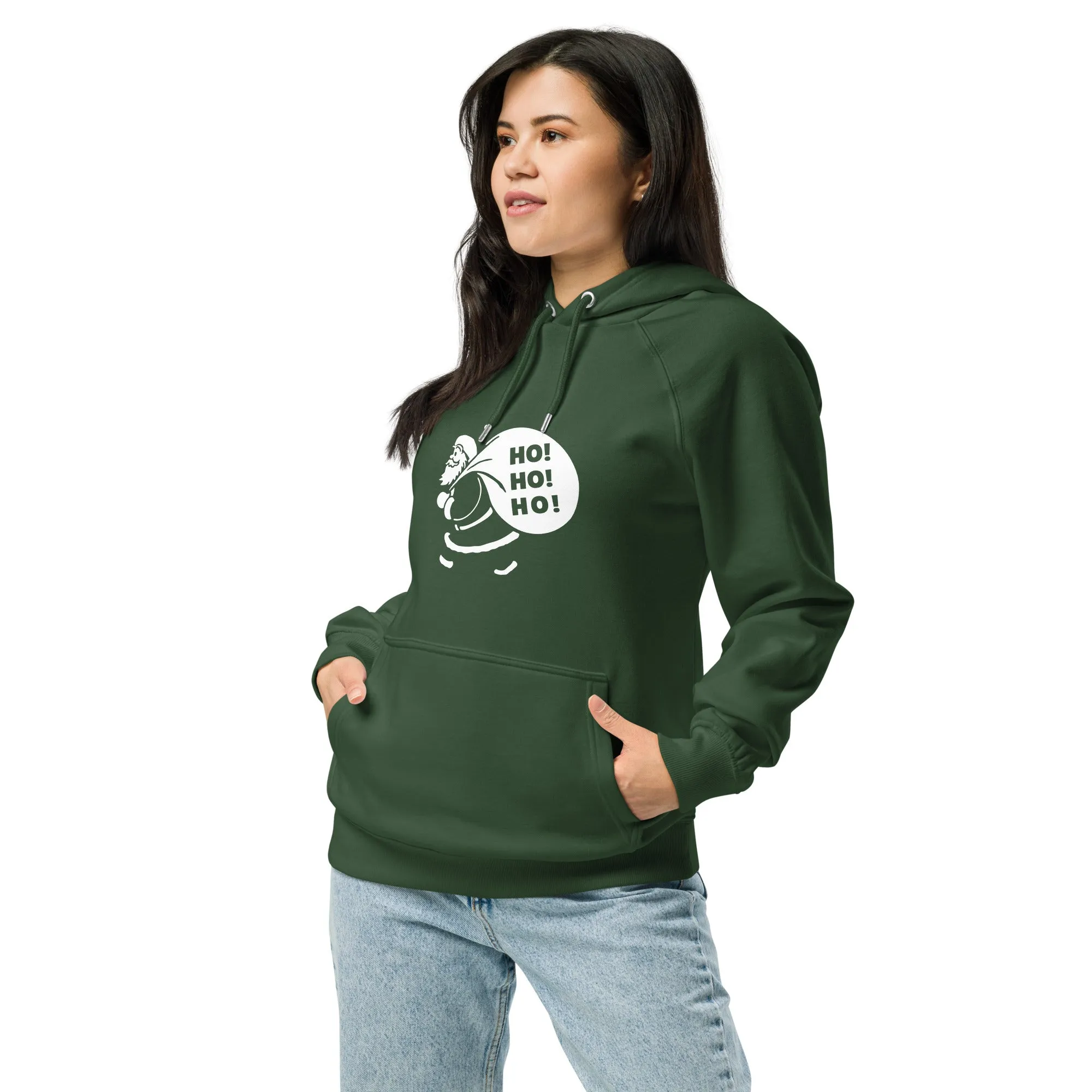 Ho Ho Ho! It's Santa! Graphics Women Eco Raglan Hoodie