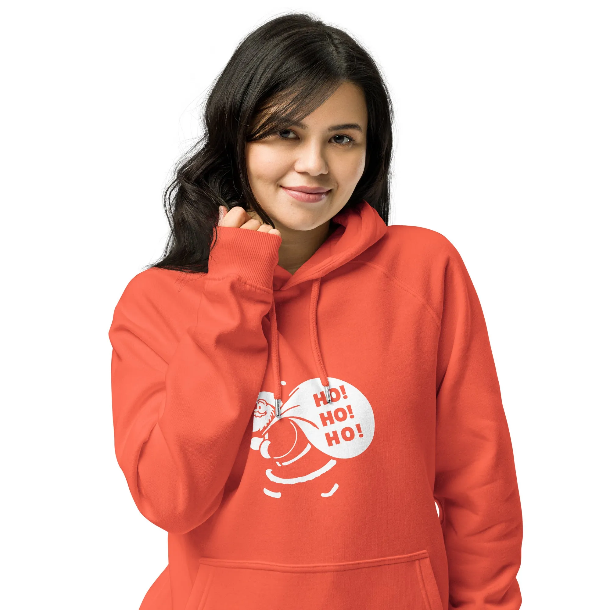 Ho Ho Ho! It's Santa! Graphics Women Eco Raglan Hoodie