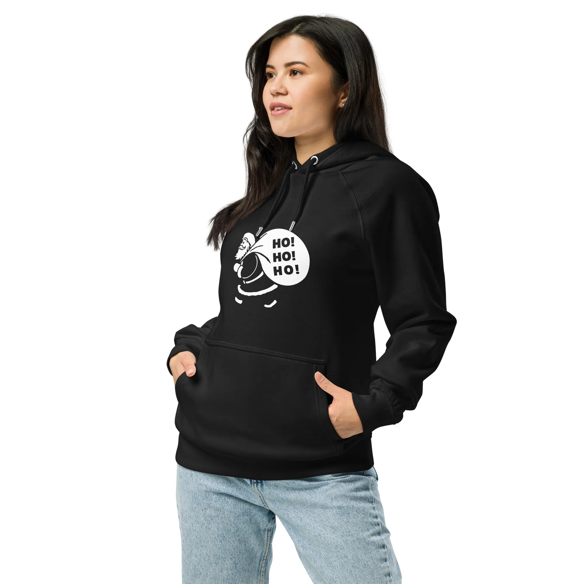 Ho Ho Ho! It's Santa! Graphics Women Eco Raglan Hoodie