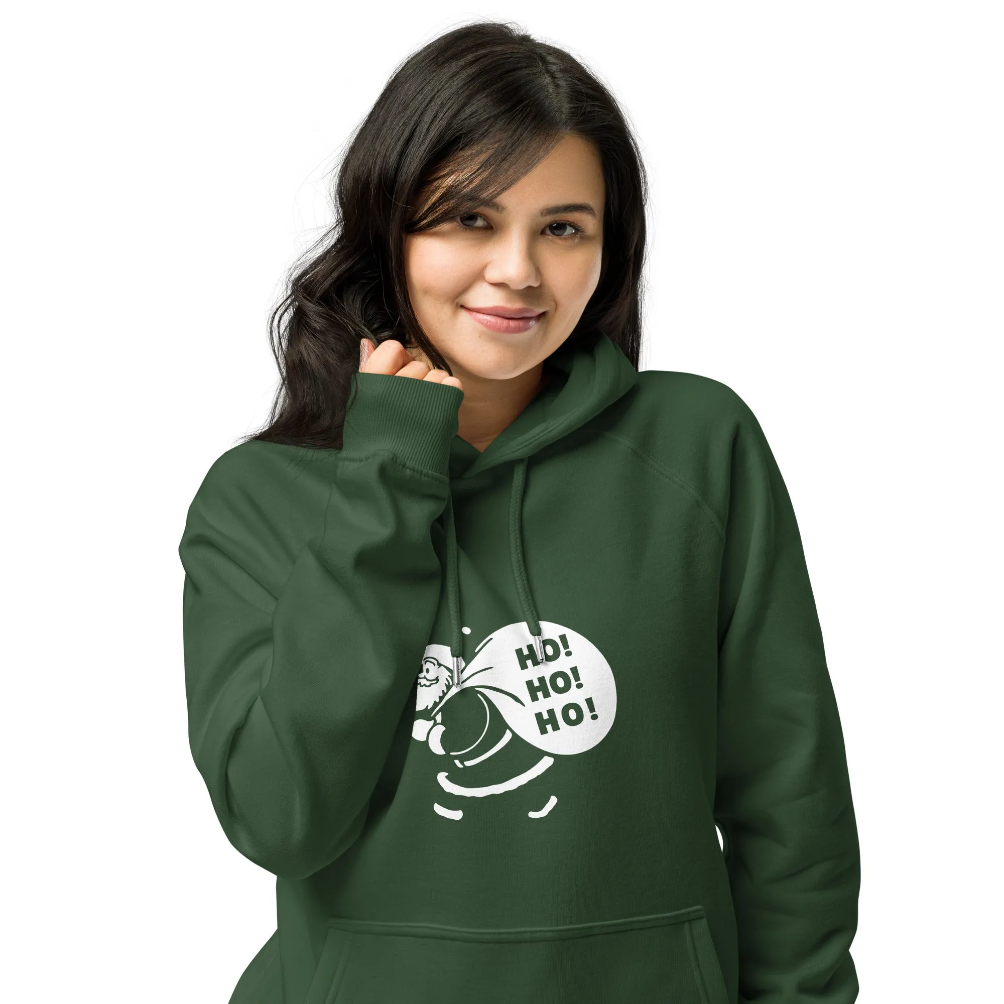 Ho Ho Ho! It's Santa! Graphics Women Eco Raglan Hoodie