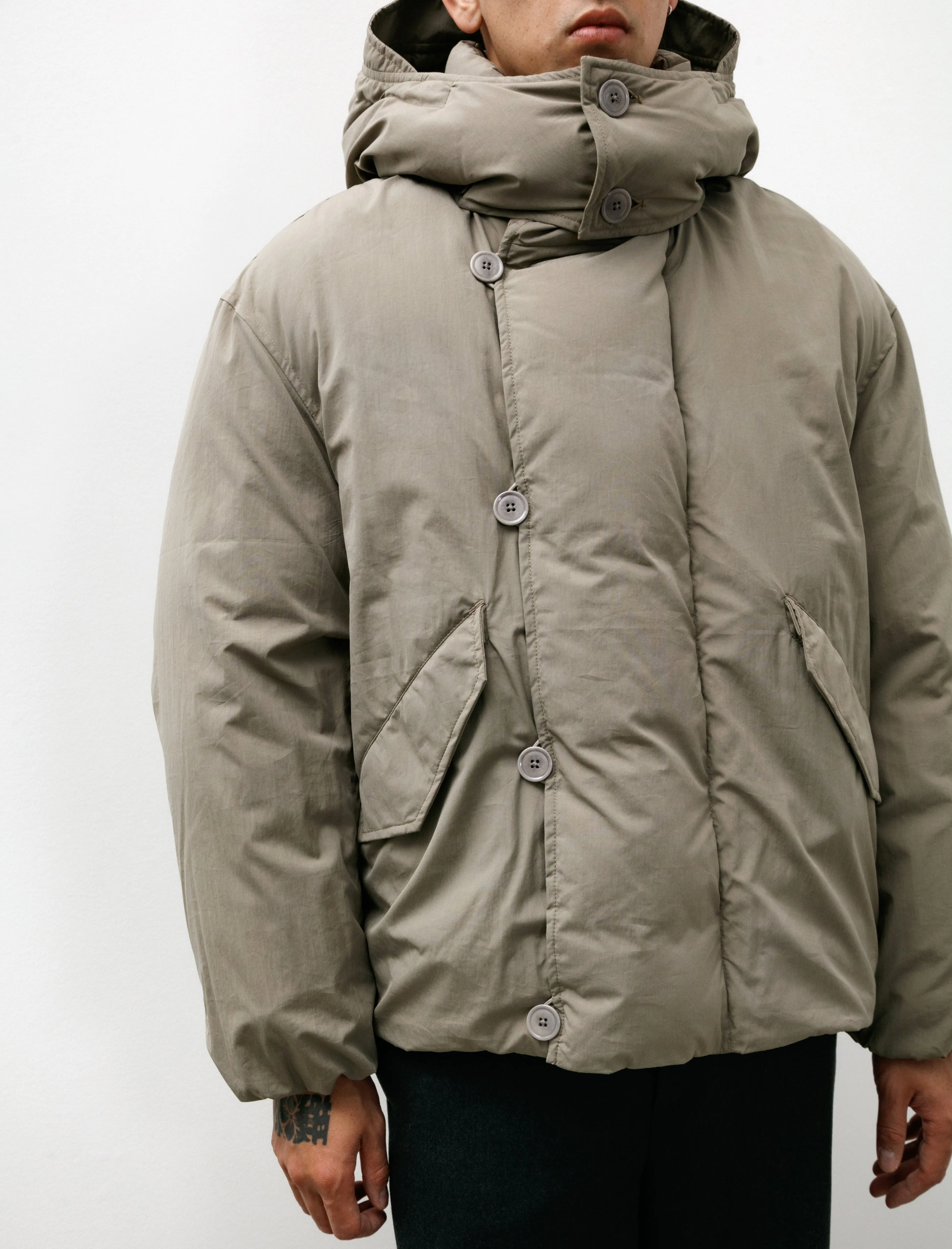 Hooded Puffer Blouson Desert Sage