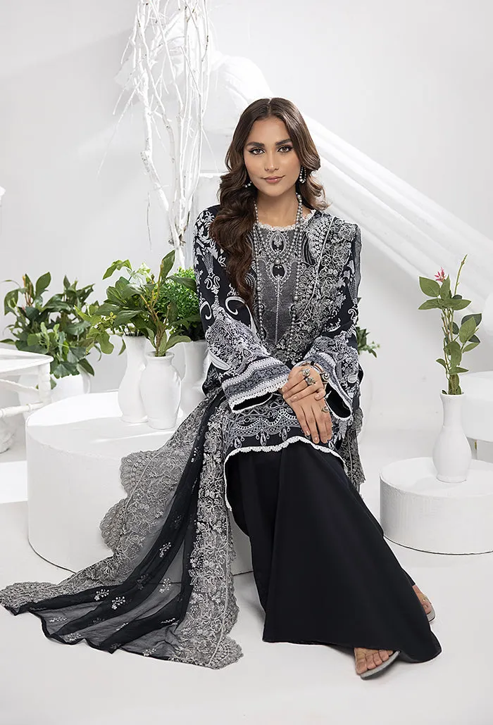 HumDum Monochrome Printed Lawn Collection – DN-06